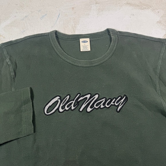 Old Navy Other - Vintage Y2K Old Navy L/S Thermal Shirt Mens L Green Logo Skate Grunge Streetwear